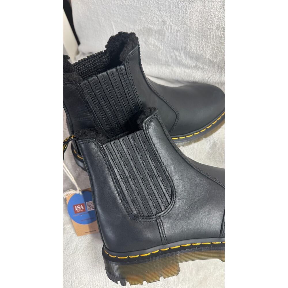 Dr. Doc Martens DM's NEW Chelsea Boots Womens 9 Black Leather Pull On 2976 Men 8 - Picture 8 of 12